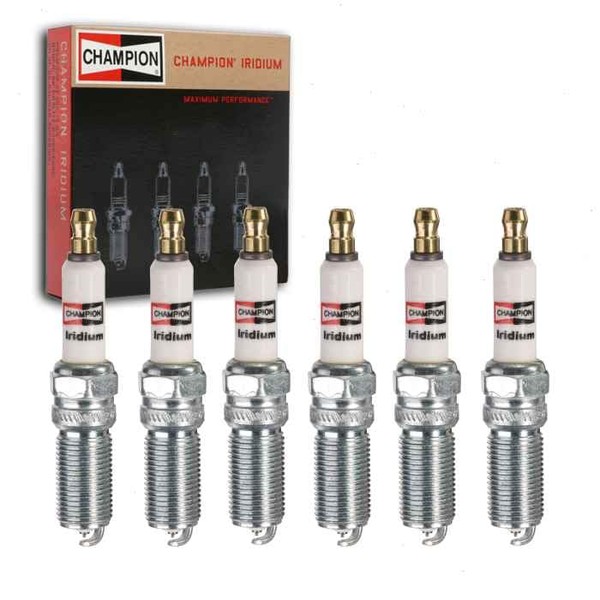 6 pc Champion Iridium Spark Plugs compatible with Lincoln MKX