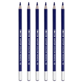 PATIKIL Watercolour Pencil, 6 Pack Water Soluble Pens for Mixing, Colouring, Sketching, Painting, Dark Blue