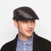 Kono Men Flat Cap PU Leather Gatsby Newsboy Caps Adjustable