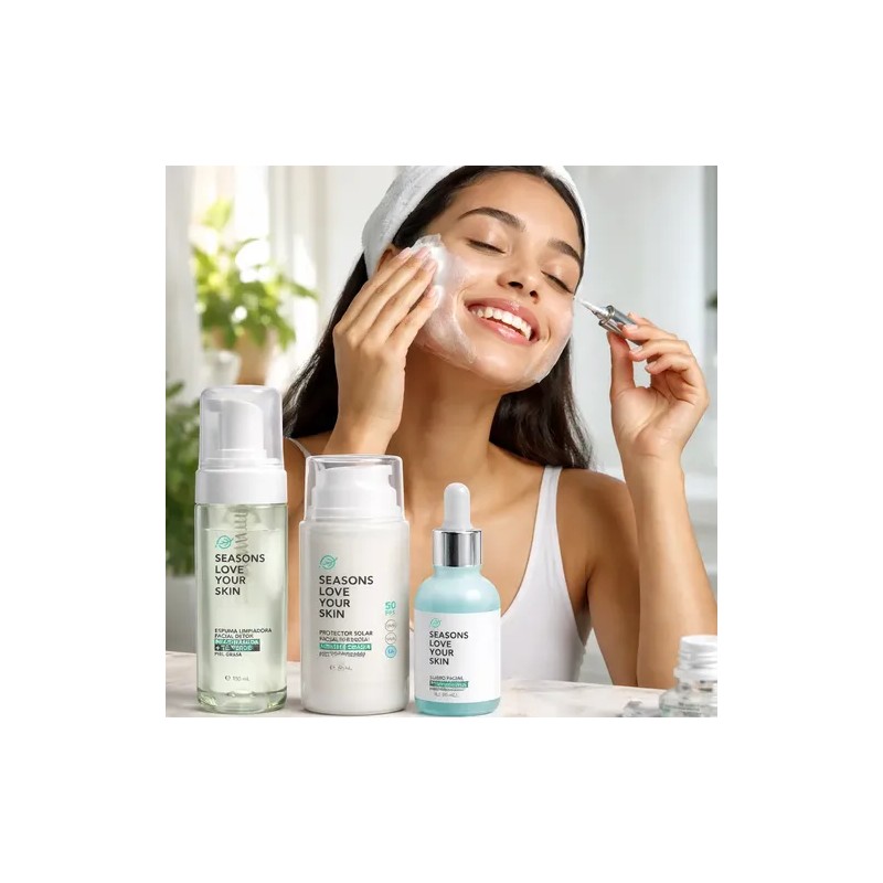 Kit Skincare Seasons Control Grasa Niacinamida Piel Grasa