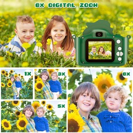 Upgrade Selfie Kids Camera, Kids Camera Toy, 1080P HD Video Kids Digital Camera with Cute Protective Cover and 32G SD Card, Card Reader, Christmas Birthday Gifts Toys for 3-12 Years Old Girls and Boys