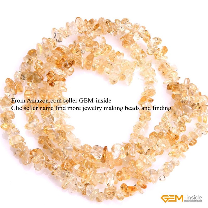 GEM-Inside 7-8MM Citrine Chips Beads Gemstone Gem Loose Beads Findings