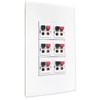 diyTech Premium 6 Speaker Wall Plate, Supports 6 Speaker Configurations,