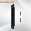 JUBEST 8" Recessed Door Pull Pocket Door Handles, Matte Black