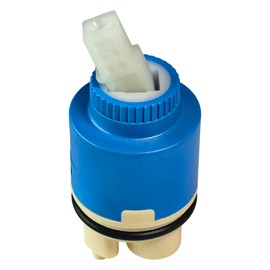 40mm Faucet Ceramic Disc heightened Cartridge Plastic Single Handle Water Mixer Bath Basin Shower Lever Control Valve, Ceramic Disc Cartridge Faucet Valve Replacement Accessories (1 Pack)