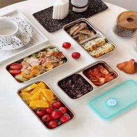 Garloy Stainless Steel Snack Containers for Kids - Reusable Food Storage Containers with Lids, Leakproof & Durable, Ideal for School Lunches, Travel, Picnics, Snacks (2-Pack)