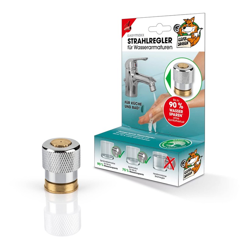 EASYmaxx Flow Regulator for Water Taps, Water Saving up to