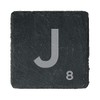 eBuyGB Scrabble Drinks Coasters, Square Slate Coaster, Individual Alphabet Letters,