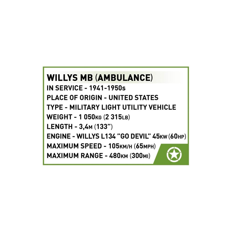 Cobi 2295 Medical Willys MB
