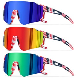 DioKiw 3PACK Kids Sunglasses Polarized Youth Baseball Sunglasses Boys Girls Softball Cycling UV400 Protection Goggles