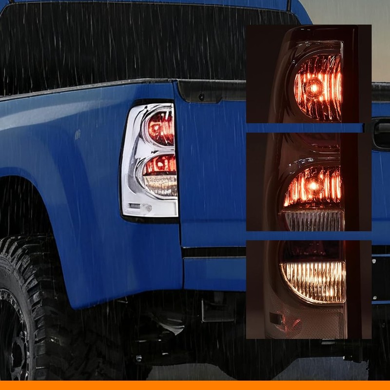 G-PLUS Clear Tail Lights w/Wiring Harness Compatible with 2003 2004