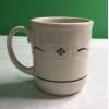 Longaberger Pottery Woven Traditions Heritage Green Mug, USA 4.25”