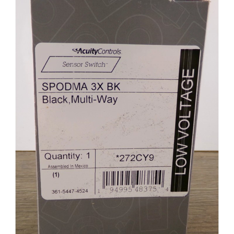 Acuity New Acuity Controls SPODMA D 3X BK Dimming Switch,