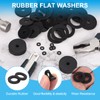 PATIKIL 20 Pcs Flat Rubber Washers 0.39" ID 0.75" OD