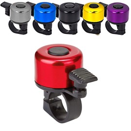 Bike Bell, Bicycle Bell with Loud and Crisp Clear Sound for Road and Mountain Bike Ring Bell, It Is An Accessory which Give Your Bike a New Look, A Unisex Bike Bell for Kids and Adults (Red)