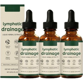 Gotas de Drenaje Linfático - Fórmula Natural y Suave, Drenaje Linfático Gotas para Hombres y Mujeres (3 pc)