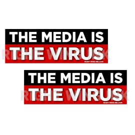 The Media Is The Virus Conservative Decals 2 Bumper Stickers