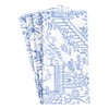 Caspari Pagoda Toile Blue White Set of 4 Hand Printed