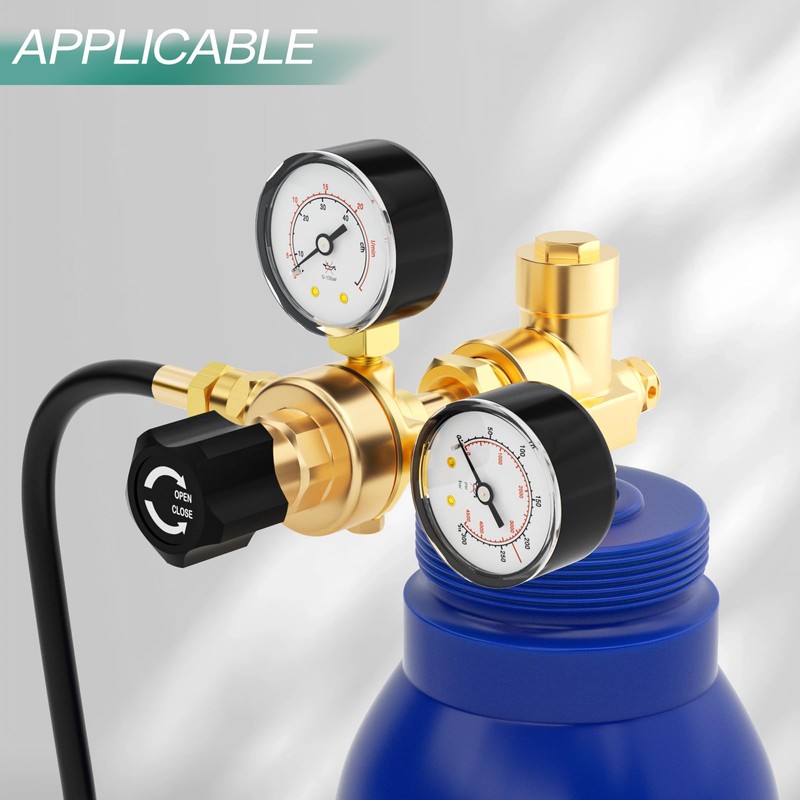 BOGERDACK Argon CO2 Regulators Gauges Gas Welding Regulator 0-4500PSI/0-10BAR, CGA580