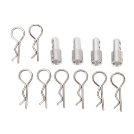 4Pcs RC Body Post Mount Stable High Strength Silver Rugged RC Car Shell Column For MJX 1/14 14301 14302 RC Car