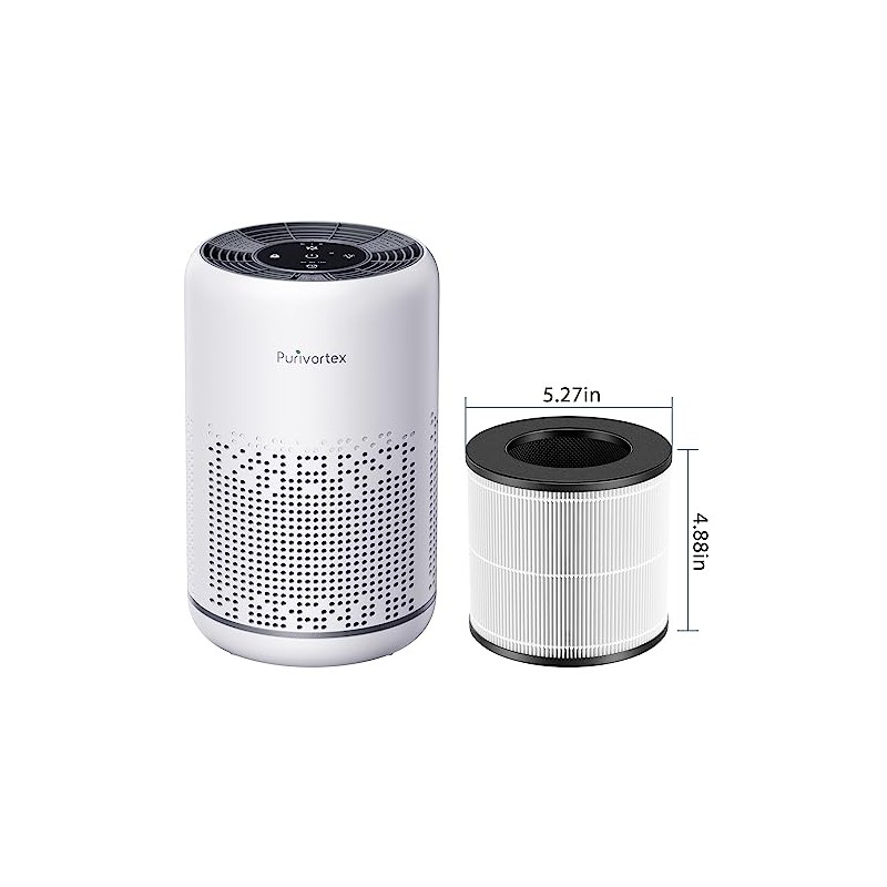 Purivortex AC300 Air Purifier Replacement Filter, 3-in-1 True HEPA with