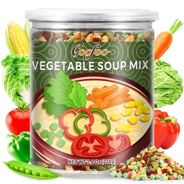 Dried Ramen Toppings, Dehydrated Vegetables, 8 Kinds of Freeze Dried Veggies, No Gluten & No Allergen, for Cooking, Camping, Emergency Supply, Ideal for Gift, 7.4 oz