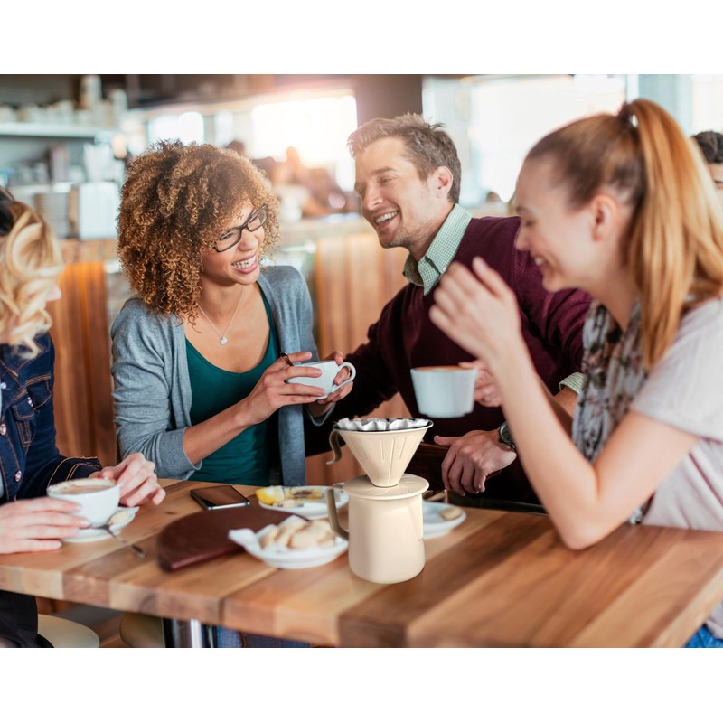 AGOGO Camping Pour Over Coffeemaker Set with Paper Filter Stainless