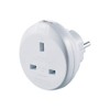 Go Travel Earthed UK to EU European Adaptor Convertor inc