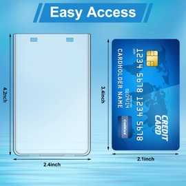 Tinlade Permanent Locking Hard Plastic Badge Holder Vertical Clear ID Badge Holder Heavy Duty Locking Badge Protector Case Badge Holder for Office School Card Travel 2.4 x 4.2 in(10 Pack)