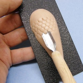 M00161 MOREZMORE Miniature Clay Tool 3mm Mermaid Tail Fish Snake Skin Dragon Scales Texture Tool AMC AMCreatures Model Sculpting Tool Micro Tool