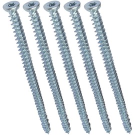 AERZETIX - C48409 - Set of 5 Screw Anchors Concrete Screws Anchor Screws Direct for Concrete Diameter 7.5 x 132 mm Countersunk Head Conical - with Imprint Star T30 - Direct Attachment without Dowels