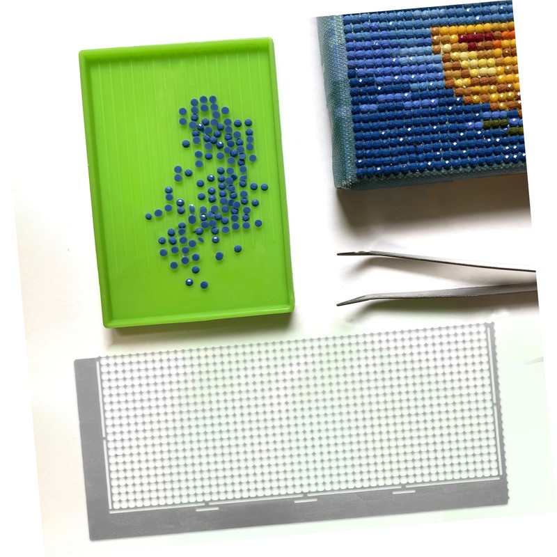 DOITOOL 1020hole Stainless Steel DIY Rhinestone Painting Ruler Anti-Stick Precision