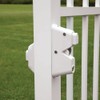 Locking Gravity Latch White (Two-Sided Key Entry)