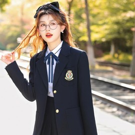 FYBownot JK Uniform Ribbon, Line, Ribbon Tie, Brooch, Bowtie, Women's, Uniform Accessories, Bowknots, School Entrance Ceremonies, Graduations, Recitals, Office Work, School, Dating, Gift, navy
