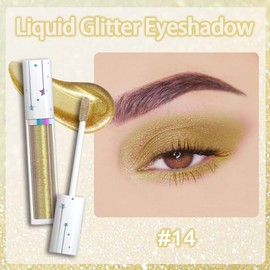 evpct Liquid Shimmery Glitter Eyeshadow Eyeliner, High Pigment Colored Metallic
