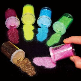 Baker Ross FC553 Glitter Shakers in Fairy Colours - Pack of 6, Craft Glitter Powder for Crafts, Craft Supplies for Children, Art Accessories for Children