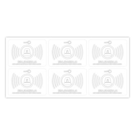 6er Aufkleber-Set Alarmanlage innen-klebend I 5 x 3,5 cm I Achtung Objekt ist Alarm-gesichert I für Fenster-Scheibe, Tür I transparent I hin_363