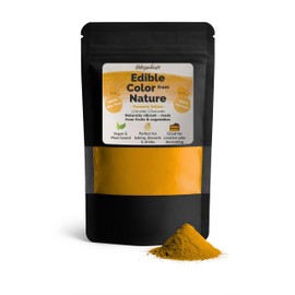 Dekozauber24 Natural turmeric food coloring, 0.35oz edible powder, dye free, vegan, plant based and gluten free color for baking