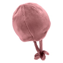 Sterntaler Beanie in Cord Look Unisex Baby and Children's Hat with Ear Flaps, Matt Pink