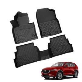 Landrol All Weather Car Floor Mats Liners Replacement for Mazda CX-5 CX5 2017-2022 Custom Fit Durable Odorless Front Rear Heavy Duty Carpet Black
