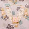 Aheli Indian Traditional Enamel Faux Pearl Strand Collar Aretes Bollywood