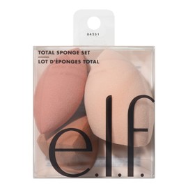 e.l.f. Total sponge set, multi-use make-up sponge set for flawless blending, great for powder or liquid concealer and foundation, vegan and cruelty-free
