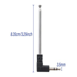 SHUKEFER 2PCS 3.5mm Telescopic FM Radio Antenna 4 Sections Mini FM Radio Antenna 9.76 Inch Telescoping Cell Phone Antenna for AV Audio Video Home Theater Receiver Mobile Cell Phone Radio Stereo