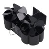 6 Blades Heat Powered Stove Fan Dual Head Fireplace Fan