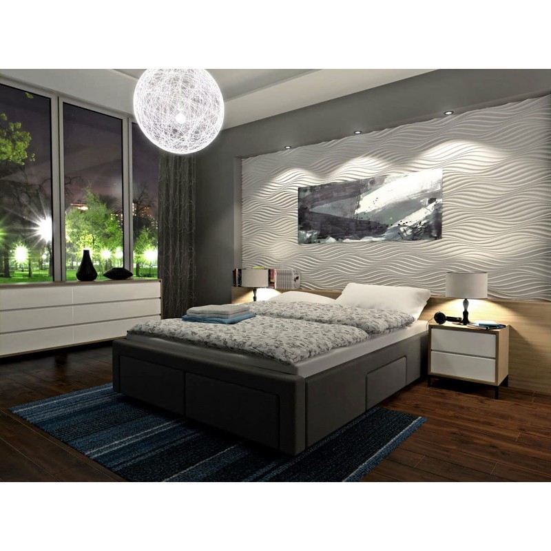 À LA MAISON CEILINGS WD-SWP-PW-6 Wind Seamless 3D Wall Panels,