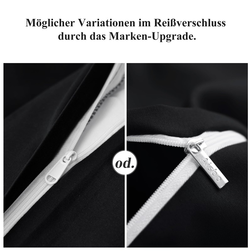 Aisbo Pillowcase, 40 x 80 cm, Set of 2, Black,