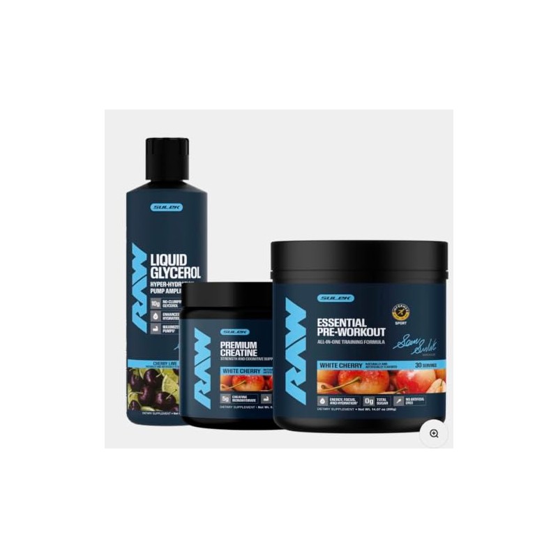 Raw Essential Pre-workout Powder white Cherry