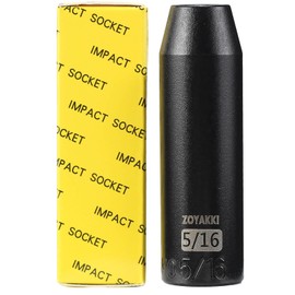 ZOYAKKI 3/8 Inch Drive x 5/16 Inch Deep 6-Point Socket,Individual Drive Sockets,SAE,CR-MO