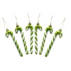 Pack of 6-13CM Glitter Candy Cane –Christmas Tree Hanging Decoration