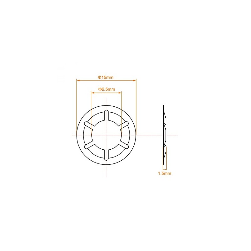 sourcing map Pack of 10 M7 Star Lock Washer 6.5